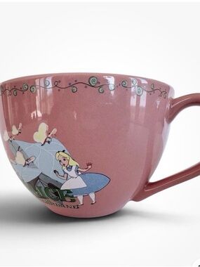 Alice In Wonderland Pink Teacup Soup Mug Large Oversized 20 oz Disney Store New